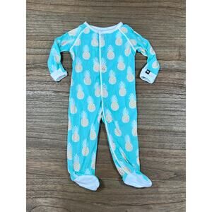 Sweet Bamboo Pineapple Snap Footie - Size 3-6m